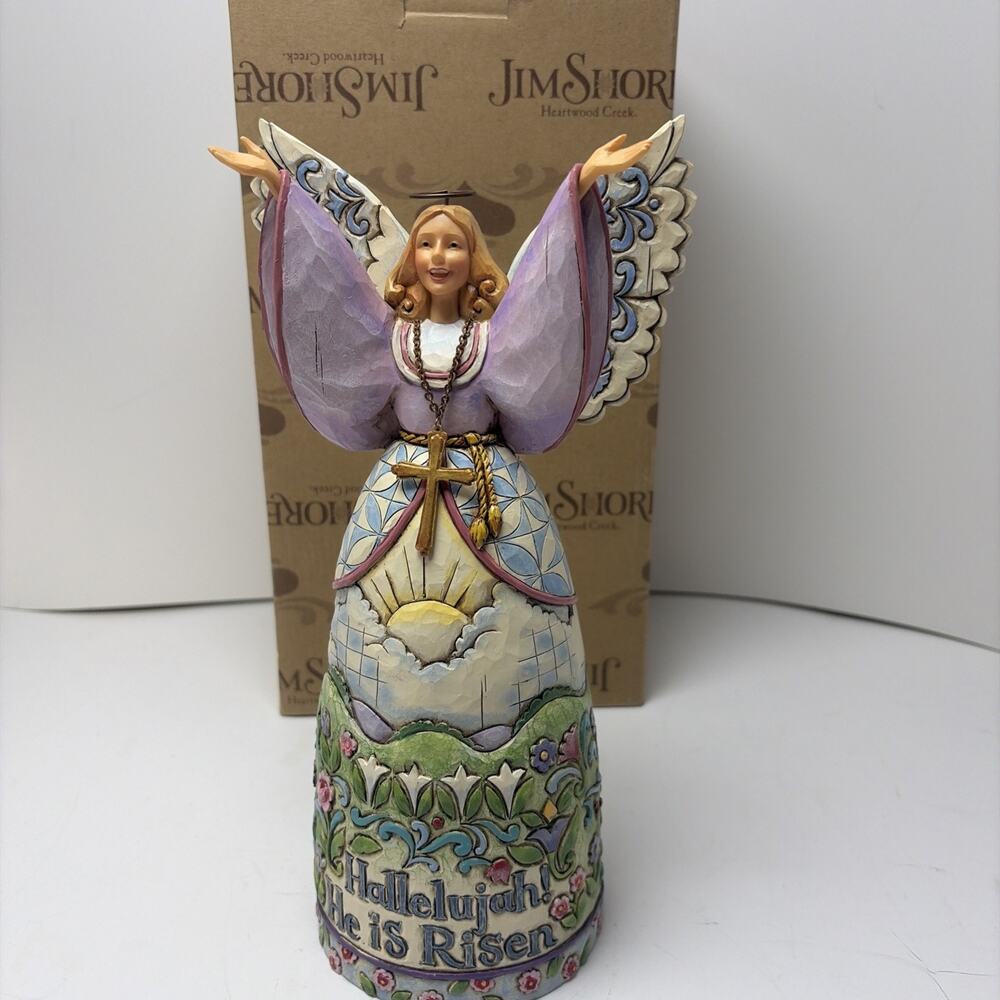 2007 JIM SHORE "He Is Risen" 10.5" Hallelejuh Easter Angel #4010471 w/ Box